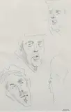 Portrait Studies With studio sale stamp by Cecil Beaton, Pencil on paper, sold Jun 2024