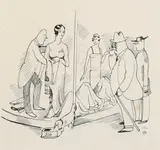The Vigilance Committee Signed with initials JN by John Nash, Pen and black ink, sold Jun 2024