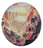 I always say the view is so much better from the boxes With studio stamp by Guy Seymour Warre Malet, Pencil, coloured chalks, and watercolour, oval, sold Jun 2024