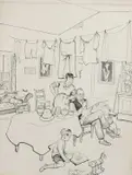 The Affectionate Burglar: No Busman's Holiday for Stan Signed and by Arthur Watts, Pencil, and pen and black ink, sold Jun 2024