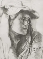 By the Window Signed G L Brockhurst by Gerald Brockhurst, Etching, sold Jun 2024