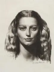 Head of a Girl by Gerald Brockhurst, Lithograph, sold Jun 2024
