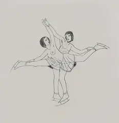 The Skaters by Eric Gill, engraving, offered Jun 2024