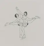 The Skaters by Eric Gill, engraving, offered Jun 2024