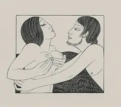 Ibi Dabo Tibi by Eric Gill, Wood engraving, from The Song of Songs , published by Douglas Cleverdon, sold Jun 2024