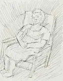 Mother Signed by Leon Kossoff, Etching, offered Jun 2024