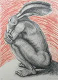 Crouching lady-hare Signed by Sophie Ryder, Lithograph, sold Jun 2024