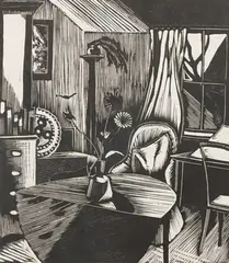 Interior Signed John Nash by John Nash, Wood engraving, sold Jun 2024