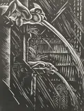 Gargoyles Spouting Signed and inscribed Gargoyles by Douglas Bliss, Wood engraving, sold Jun 2024