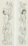 Naked Girl Facing Left by Eric Gill, engraving, sold Jun 2024
