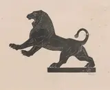 The Lion by Eric Gill, Wood engraving, sold Jun 2024