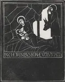 Nativity in Cave by Eric Gill, Wood engraving, sold Jun 2024