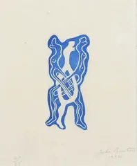 Siamese Twins Signed by John Banting, Linocut, sold Jun 2024