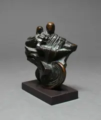 Pillion Rider Signed with initials and numbered WS 4/9 by Willi Soukop, Bronze on a stone base, offered Jun 2024