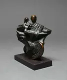 Pillion Rider Signed with initials and numbered WS 4/9 by Willi Soukop, Bronze on a stone base, offered Jun 2024