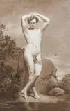Narcissus standing by the water Signed Barrois by Jean-Pierre-Frédéric Barrois, Pencil, pen and ink, and wash, sold Apr 2024