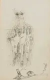 Untitled by Thomas 'Sam' Haile, ink on paper, sold Mar 2024
