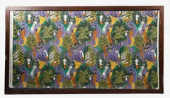 Les Patineurs printed cotton textile by Raoul Dufy, watercolour, sold Mar 2024