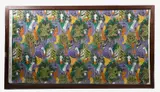 Les Patineurs printed cotton textile by Raoul Dufy, watercolour, sold Mar 2024