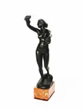Female Dancer with Flowers by Franz Seifert, bronze, offered Mar 2024