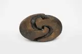 Fertility egg stoneware sculpture in three parts impressed seal by Eileen Lewenstein, sculpture, offered Mar 2024