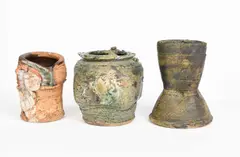 A stoneware vase by Dan Kelly, bronze, offered Mar 2024