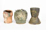 A stoneware vase by Dan Kelly, bronze, offered Mar 2024