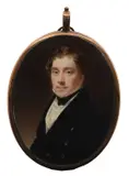 Portrait miniature of a gentleman by George Patten, oil, sold Mar 2024
