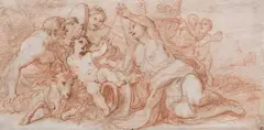 The education of Bacchus Red by Charles-Joseph Natoire, oil, offered Mar 2024