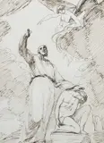The Sacrifice of Isaac Pen and brown ink by George Romney, ink, sold Mar 2024