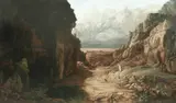 Hagar in the Desert Oil by Francis Gold, Oil on panel, sold Mar 2024