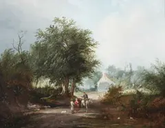 The Traveller's Halt Signed with initials ECW by Edward Charles Williams, Oil on panel, offered Mar 2024
