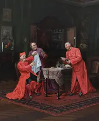 Anticipation Signed F Brunery by François Brunery, Oil on canvas, sold Mar 2024