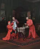 Anticipation Signed F Brunery by Francesco Brunery, Oil on canvas, sold Mar 2024