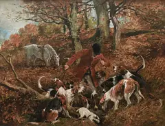 Gone to ground Signed JNO EMMS by John Emms, Oil on canvas, sold Mar 2024