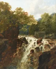 The Falls of Moness by John Brandon Smith, Oil on canvas, sold Mar 2024