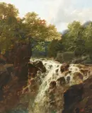 The Falls of Moness by John Brandon Smith, Oil on canvas, sold Mar 2024