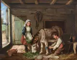 In the Stable Signed and dated RHunt 94 by Reuben Hunt, Oil on canvas, sold Mar 2024