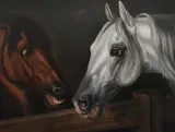 Horse play Signed and dated Stotz pinx/1835 by Otto Stotz, Oil on canvas, offered Mar 2024
