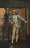 The connoisseur Signed and dated R Holyoake/1888 by Rowland Holyoake, Oil on canvas, sold Mar 2024