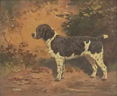 Portrait of Duke by Thomas Ivester Lloyd, Oil on panel, sold Mar 2024