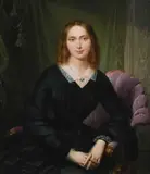 Portrait of a young lady by Felice Schiavoni, Oil on panel, offered Mar 2024