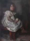 Portrait of a young girl by James Jebusa Shannon, Oil on canvas, offered Mar 2024
