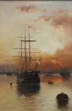 The Old Victory Signed E H Eugene Fletcher by Edward Henry Eugene Fletcher, Oil on canvas, sold Mar 2024
