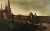 Sir Francis Drake playing bowls before the Armada Oil by Ernest Crofts, Oil on canvas, offered Mar 2024