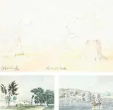 Richmond Park Signed Geo Cruikshank by George Cruikshank, Pencil and watercolour, offered Mar 2024