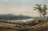 View of Canterbury by Henry Earp Snr, Watercolour heightened with white, sold Mar 2024