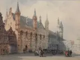The Burg Square by William Callow, Pencil and watercolour heightened with bodycolour, sold Mar 2024