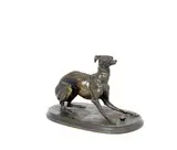 bronze model of a whippet with a ball Levrette (Giselle) Jouant avec une Boule by Pierre-Jules Mêne, bronze, sold Sep 2014