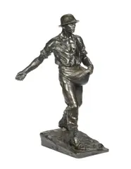 bronze figure of The Sower by Ferdinand Frick, bronze, sold Sep 2014